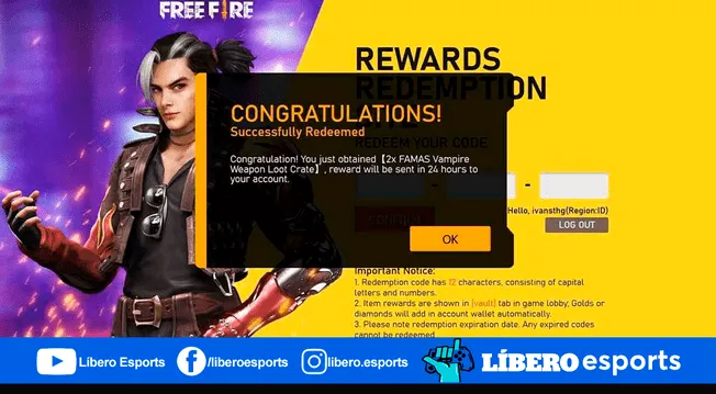 como canjear los codigos de free fire guia paso a paso para conseguir recompensas